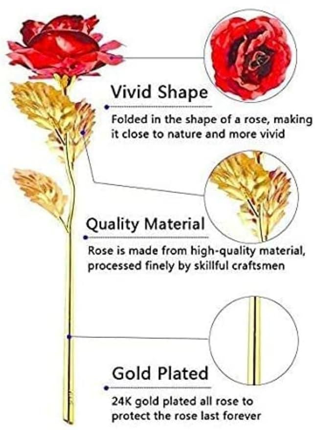 Artificial Gold Rose for Valentine' s Day Gift, Gold Decor Flower Flores Artificial on Wedding ceremony